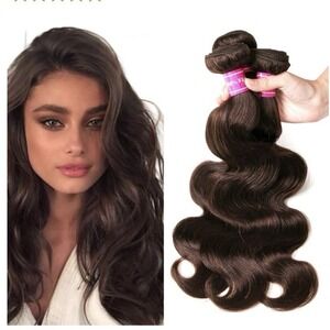 QXRM Virgin Human Hair 3 Bundles 22" 20" 18" Extensions Wavy 12A Brazilian